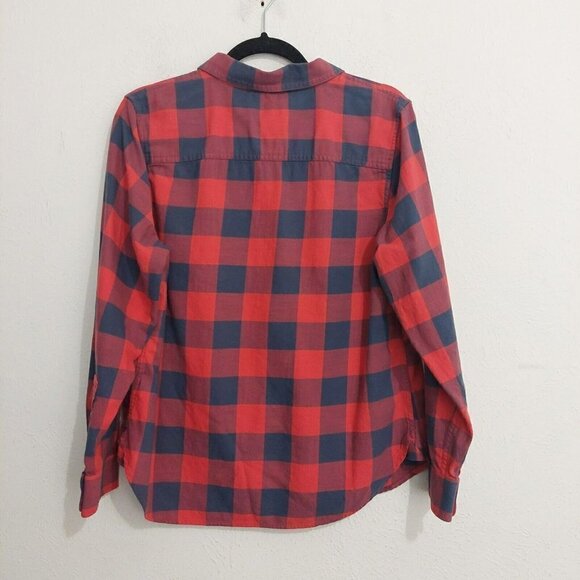LL Bean Shirt Women's Multicolor Plaid Long Sleeve Button Down Double Pockets PS - Picture 6 of 8